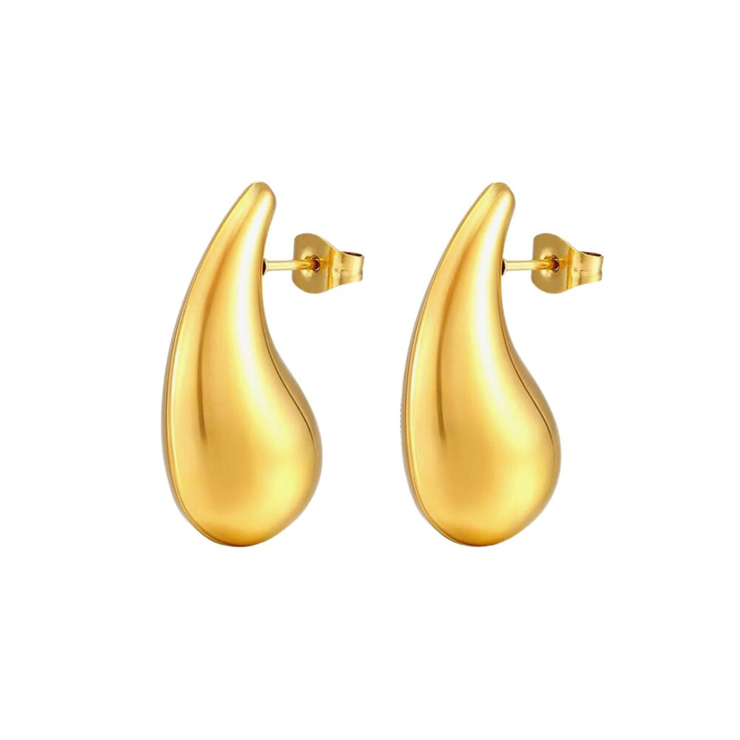 Daisy Teardrop Small Gold Earrings