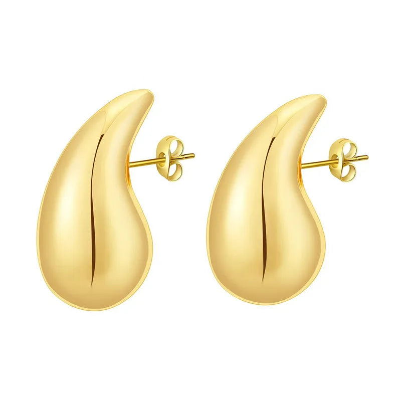 Daisy Teardrop Small Gold Earrings